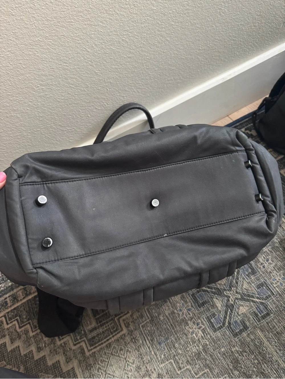 CARAA BABY TOTE COTTON IN BLACK